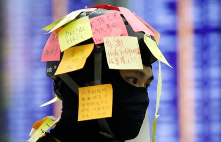 Protest against the recent violence in Yuen Long, at Hong Kong airport