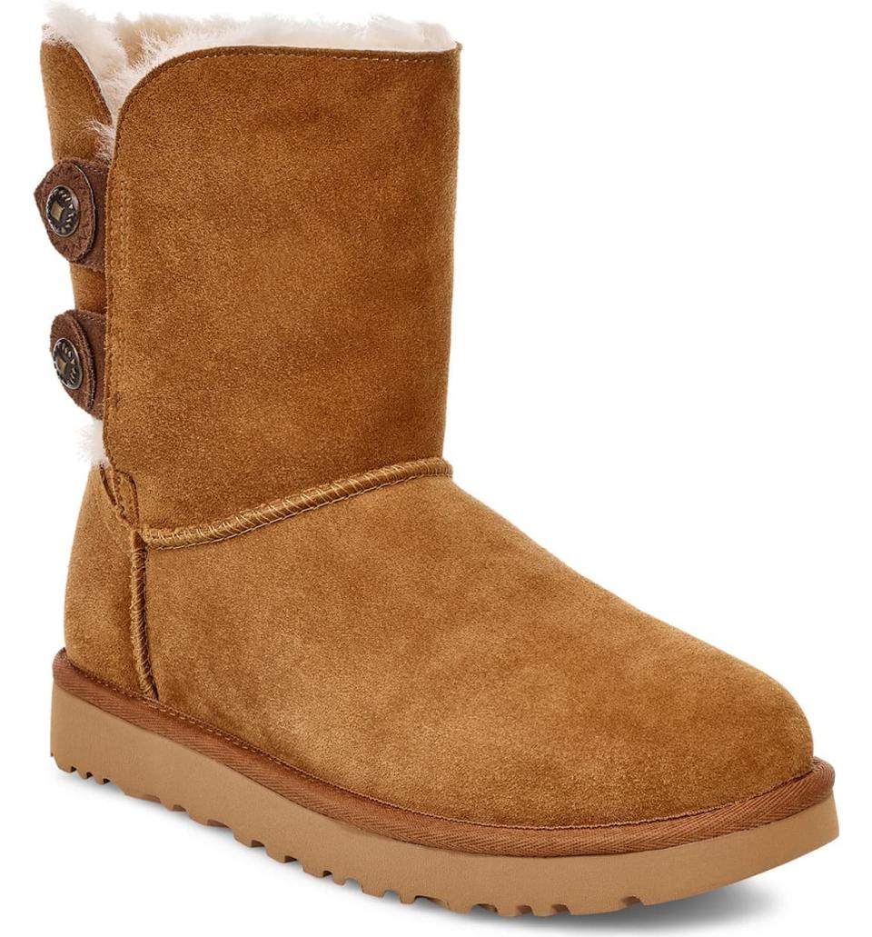 <strong>Buy It!</strong> Ugg Marciela II Boot, $119.90 (orig. $174.95); <a href="https://click.linksynergy.com/deeplink?id=93xLBvPhAeE&mid=1237&murl=https%3A%2F%2Fshop.nordstrom.com%2Fs%2Fugg-marciela-ii-boot-women%2F5322209%2Ffull&u1=PEO%2CShopping%3A7CuteandComfyShoesonMajorMarkdownDuringNordstrom%E2%80%99sCyberSale%2Ckamiphillips2%2CUnc%2CGal%2C5834124%2C201911%2CI" rel="nofollow noopener" target="_blank" data-ylk="slk:nordstrom.com;elm:context_link;itc:0;sec:content-canvas" class="link ">nordstrom.com</a>