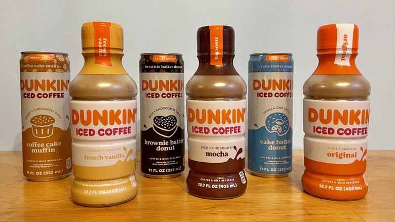 Six bottled coffee drinks