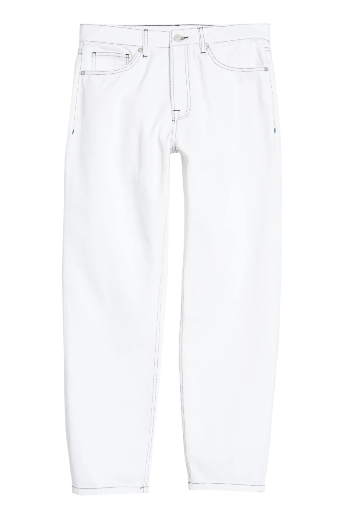 Topman Contrast Stitched Relaxed Jeans