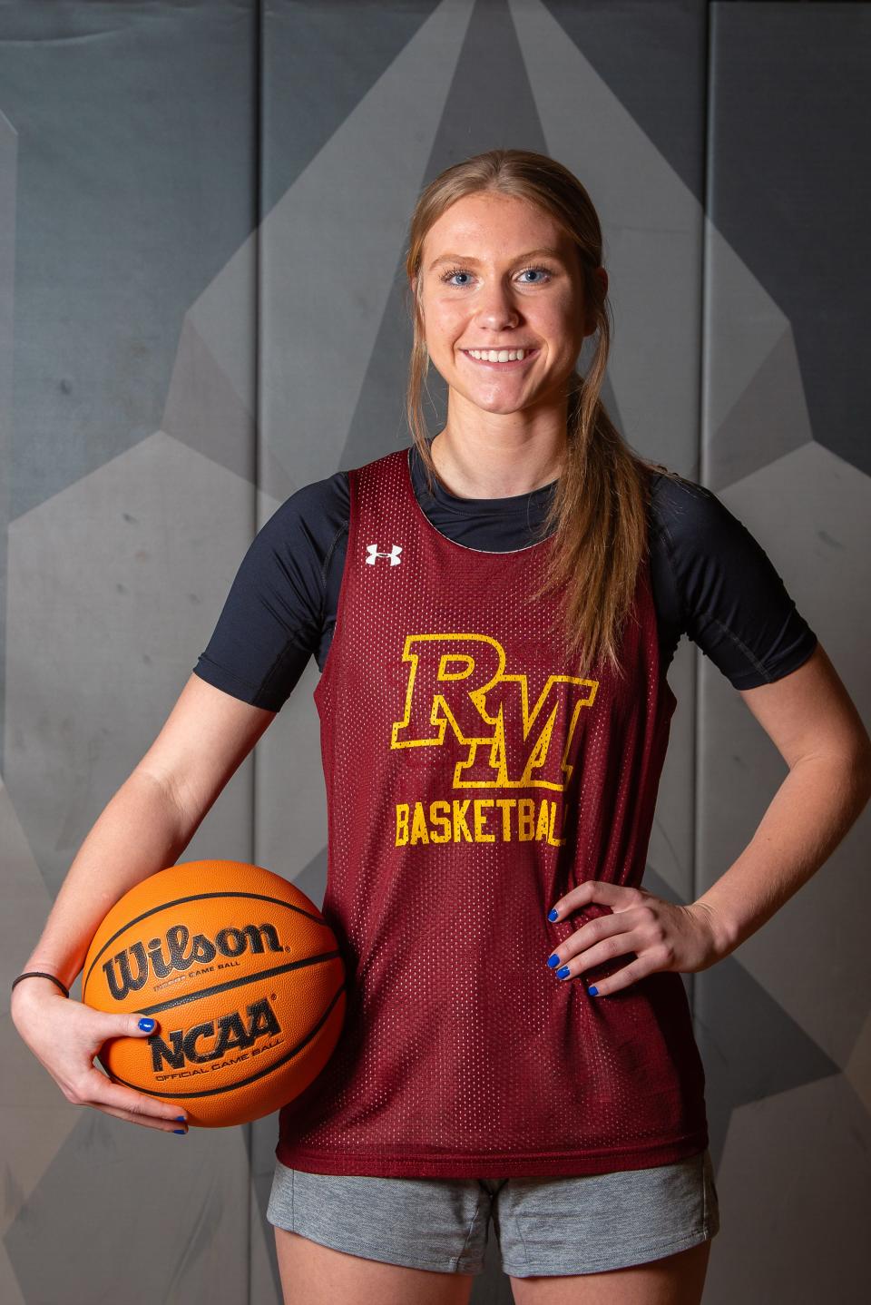 Rocky Mountain High School girls senior basketball player Sara Chicco poses for a portrait on Wednesday, February 7, 2024 at Rocky Mountain High School in Fort Collins, Colo.