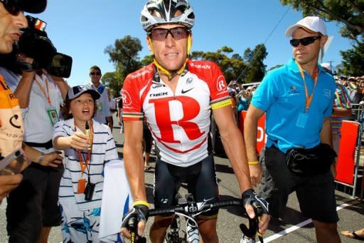 File photo shows Lance Armstrong during the 2011 Tour Down Under in Australia in January 2011. A federal judge dismissed a lawsuit filed by Armstrong against the US Anti-Doping Agency but said the seven-time Tour de France winner can refile it within 20 days