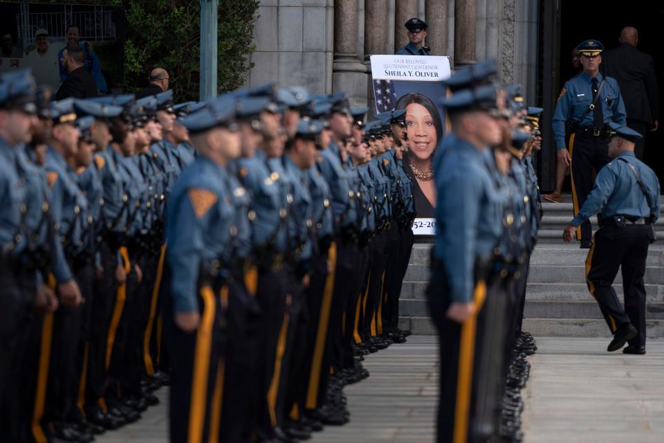 A memorial service for Lieutenant Governor Sheila Oliver at the Cathedral Basilica of the Sacred Heart in Newark on Saturday, August 12, 2023.