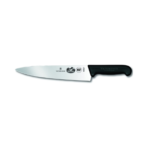 victorinox 10-inch chef knife against white background