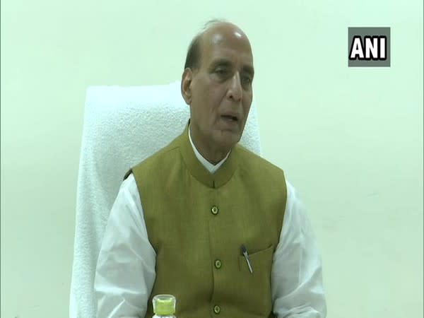 Union Defence Minister Rajnath Singh speaking in New Delhi on Saturday. Photo/ANI