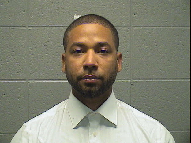 Jussie Smollett poses for a Cook County jail booking photograph as he begins his sentence in Chicago, Illinois, U.S., March 10, 2022. Picture taken March 10, 2022. Cook County Sheriff?s Office/Handout via REUTERS  THIS IMAGE HAS BEEN SUPPLIED BY A THIRD PARTY.
