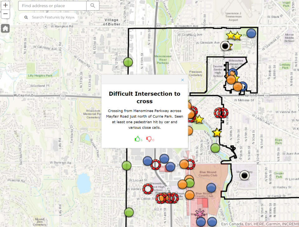 Comments are left on Wauwatosa's online mapping tool with suggested improvements and thoughts on Tosa infrastructure.