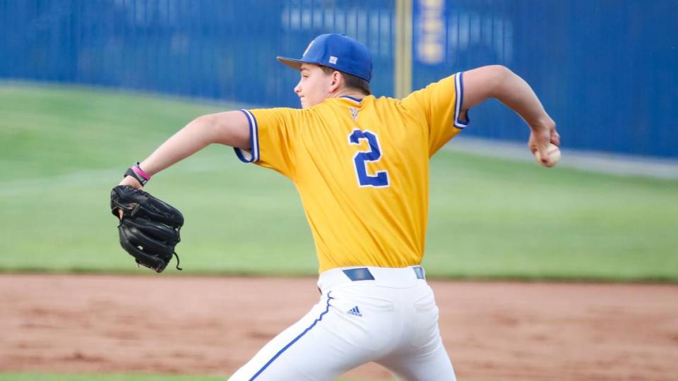Henry Clay’s Chardy Tierney pitched a complete game, allowing one run on three hits while striking out 10 in the Blue Devils’ 3-1 win over Tates Creek in the 11th Region baseball tournament quarterfinals at Henry Clay High School on Monday.