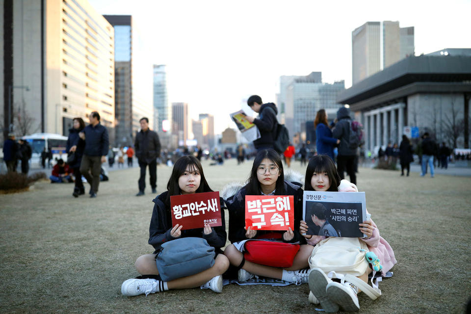 Protests over impeached South Korean president