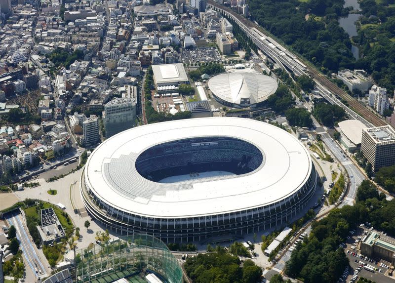 Tokyo's new National Stadium, the main venue of the Olympics and Paralympics