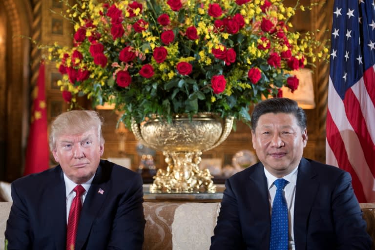 After a meeting with with Chinese President Xi Jinping, President Donald Trump (L) says the US could solve the North Korean "problem" without China