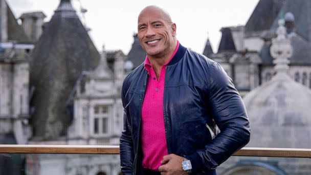 PHOTO: In this Oct. 17, 2019, file photo, Dwayne Johnson is shown in London. (Vianney Le Caer/Invision via AP, FILE)