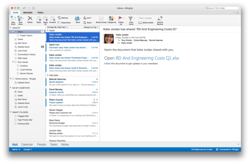 Microsoft Outlook screenshot