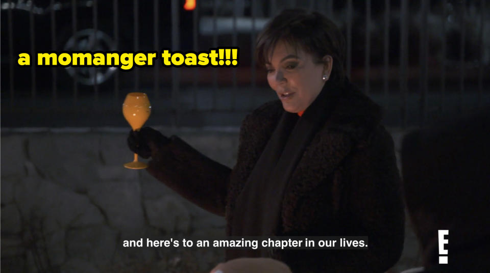 Kris toasting