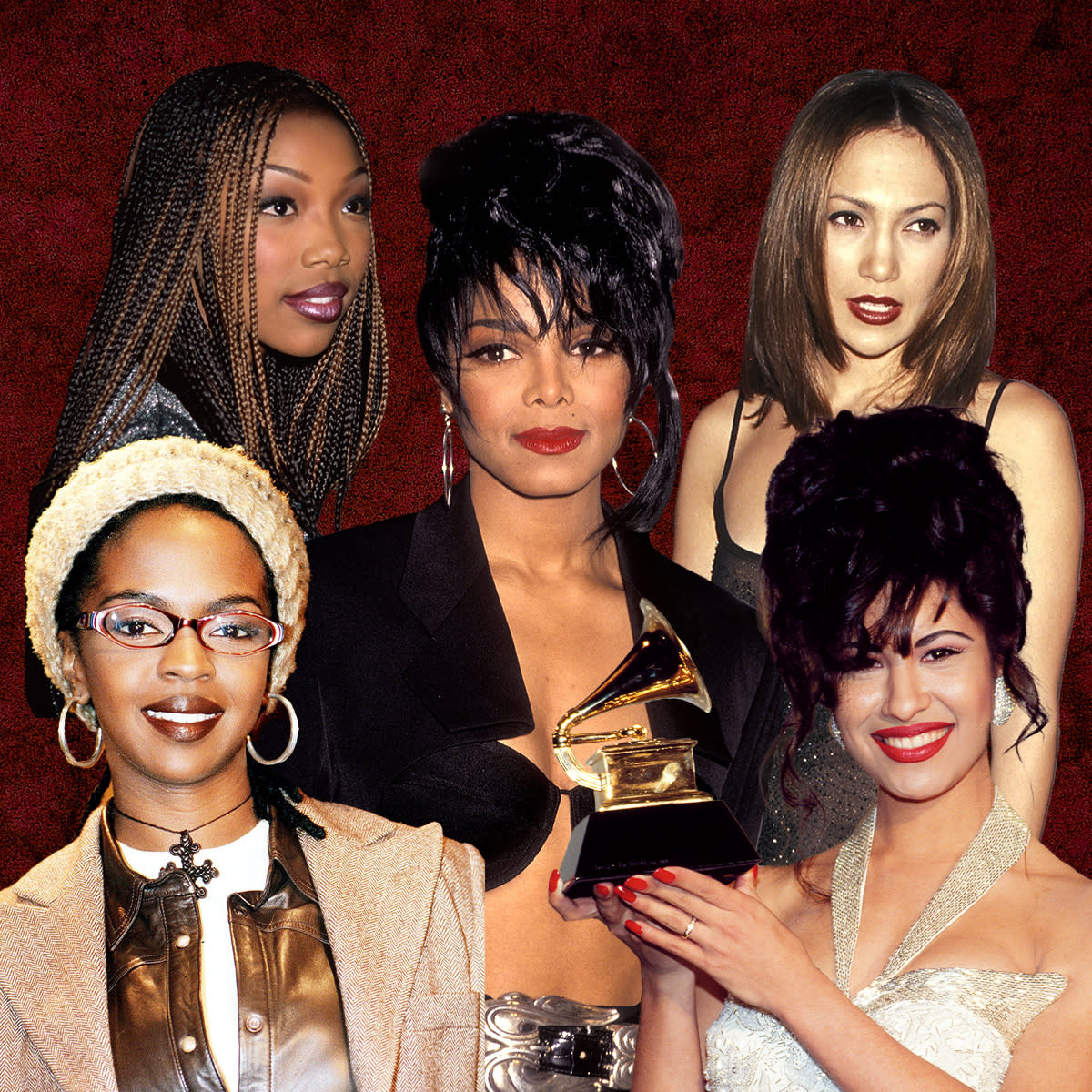  Lauryn Hill, Brandi, Janet Jackson, Jennifer Lopez, and Selena Quintanilla. 