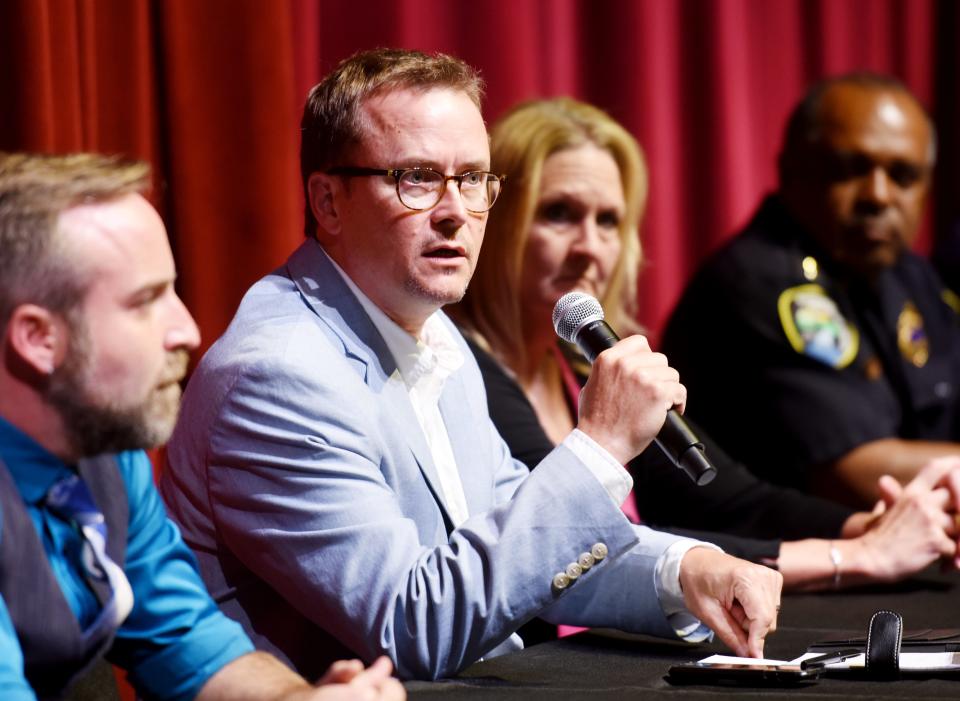 Director of Juvenile Services Clay Walker during Councilwoman LeVette Fuller's Love Your City community meeting Monday afternoon, May 9, 2022, at Caddo Parish Magnet High School.