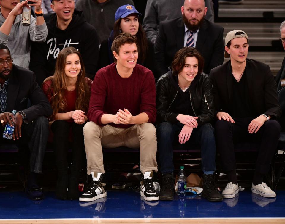 Ansel Egort and Timothée Chalamet