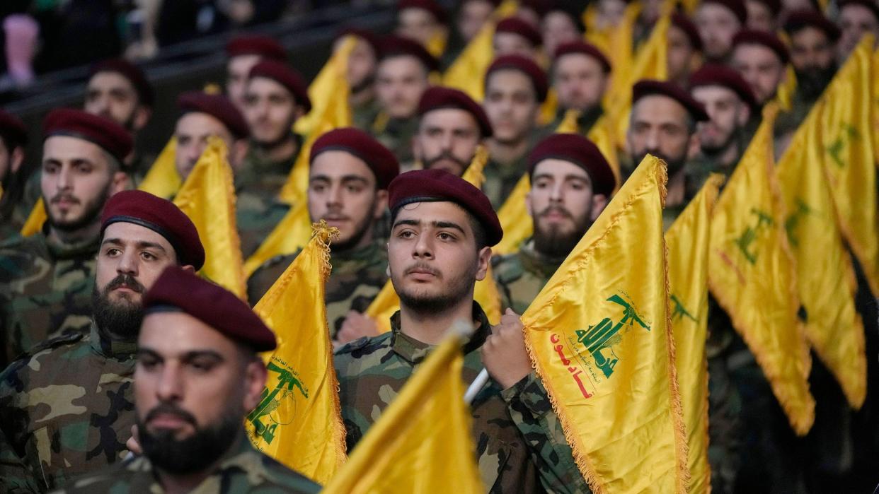  Hezbollah stages a military parade in Beirut, Lebanon in April. 