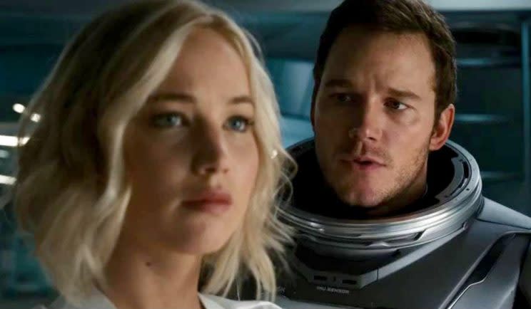 Chris Pratt and Jennifer Lawrence star in Passengers - Credit: Columbia Pictures