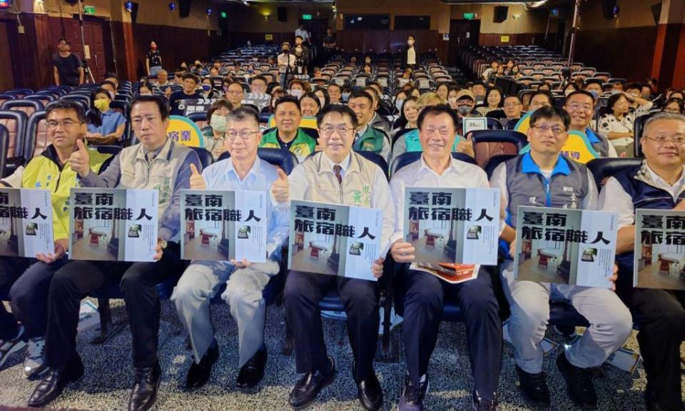 台南觀光影音造勢，旅宿職人特輯二日在全美戲院首映發表。（記者羅玉如攝）