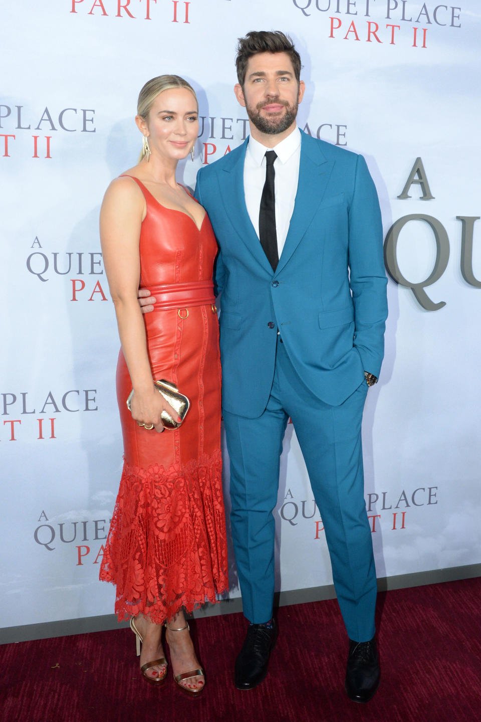 NEW YORK, NY - MARCH 8: Emily Blunt and John Krasinski attend the world premiere of "A Quiet Place Part II" on March 8, 2020 at Rose Theater, Jazz at Lincoln Center in New York City. (Photo by Paul Bruinooge/Patrick McMullan via Getty Images)