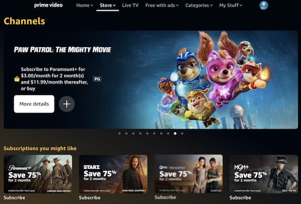 Prime Video Channels