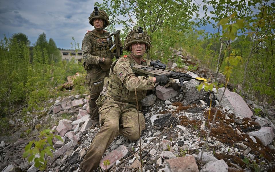 Soldiers from the Royal Welsh Battlegroup take part in Nato exercises in Estonia on May 25 - Jeff J Mitchell /Getty Images Europe 