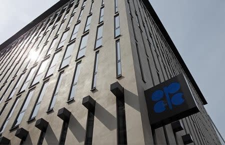 The logo of the Organization of the Petroleum Exporting Countries (OPEC) is pictured at its headquarters in Vienna, Austria, August 21, 2015. REUTERS/Heinz-Peter Bader -