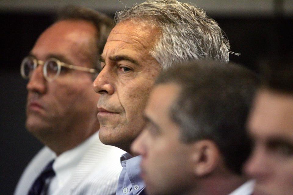 Jeffrey Epstein during a 2008 appearance in court in Florida (AP)