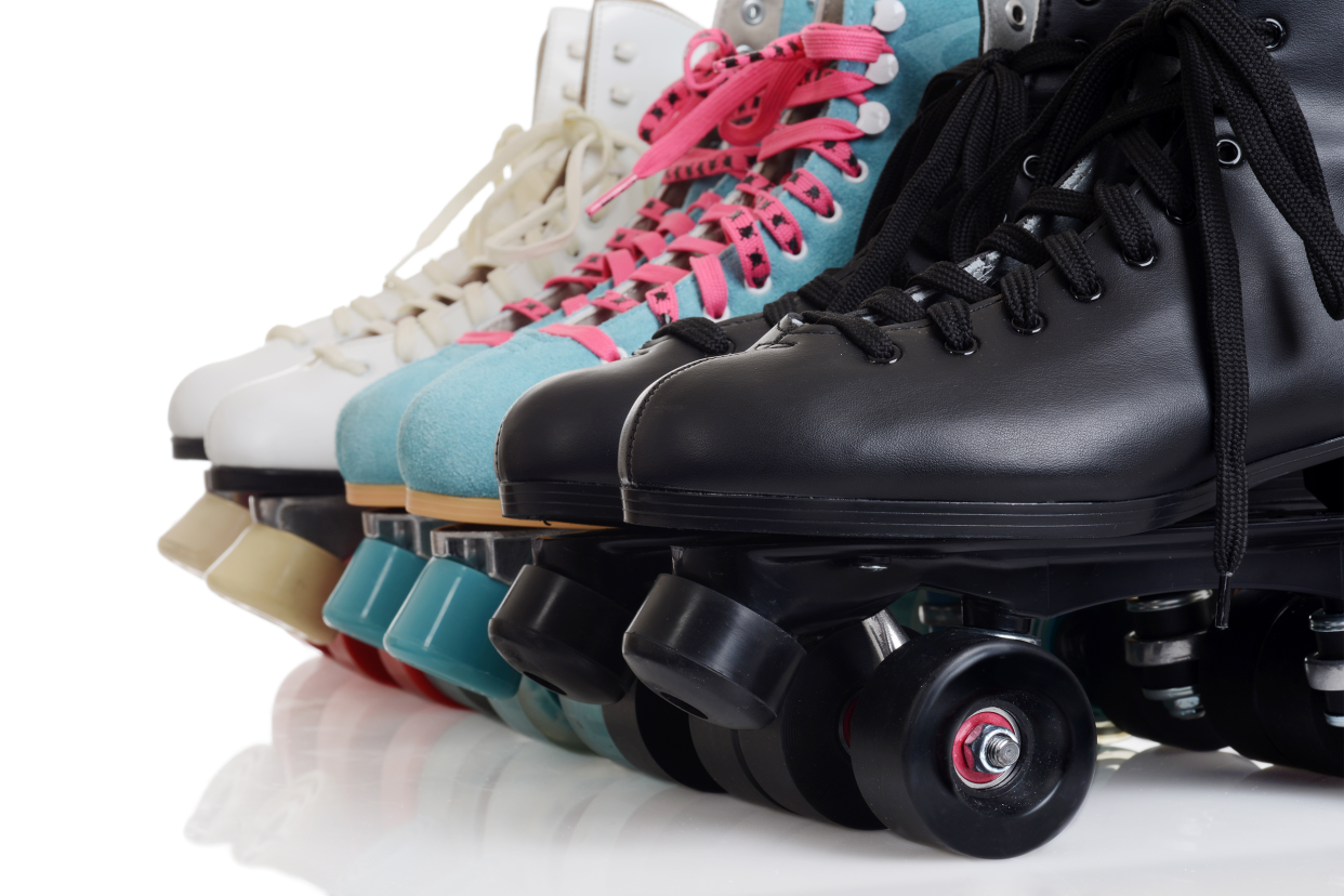 row of roller skates