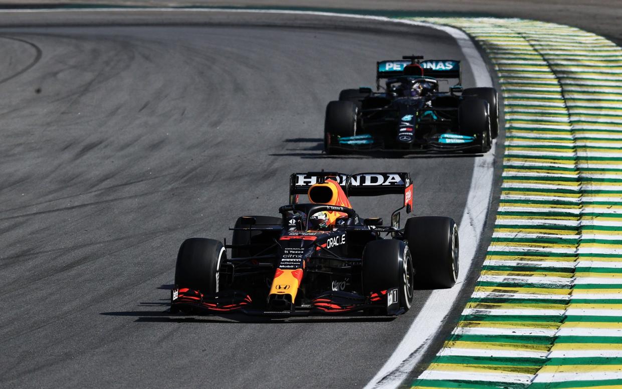 Red Bull driver Max Verstappen vs Mercedes driver Lewis Hamilton - GETTY IMAGES