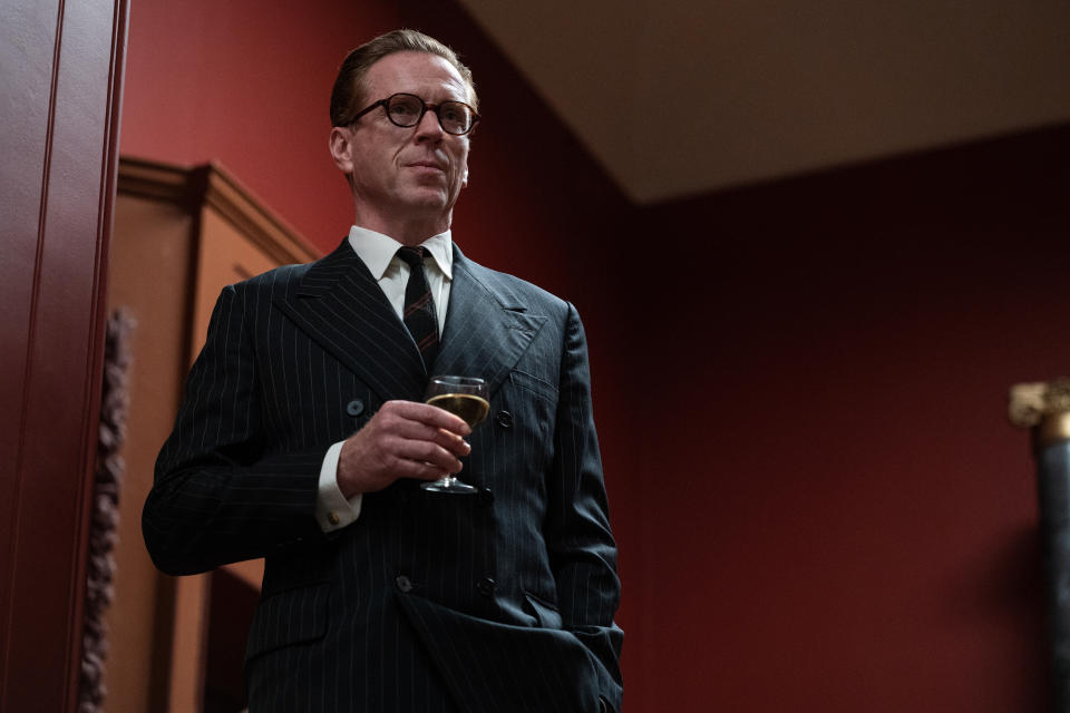 Damian Lewis as British intelligence officer Nicholas Elliott.