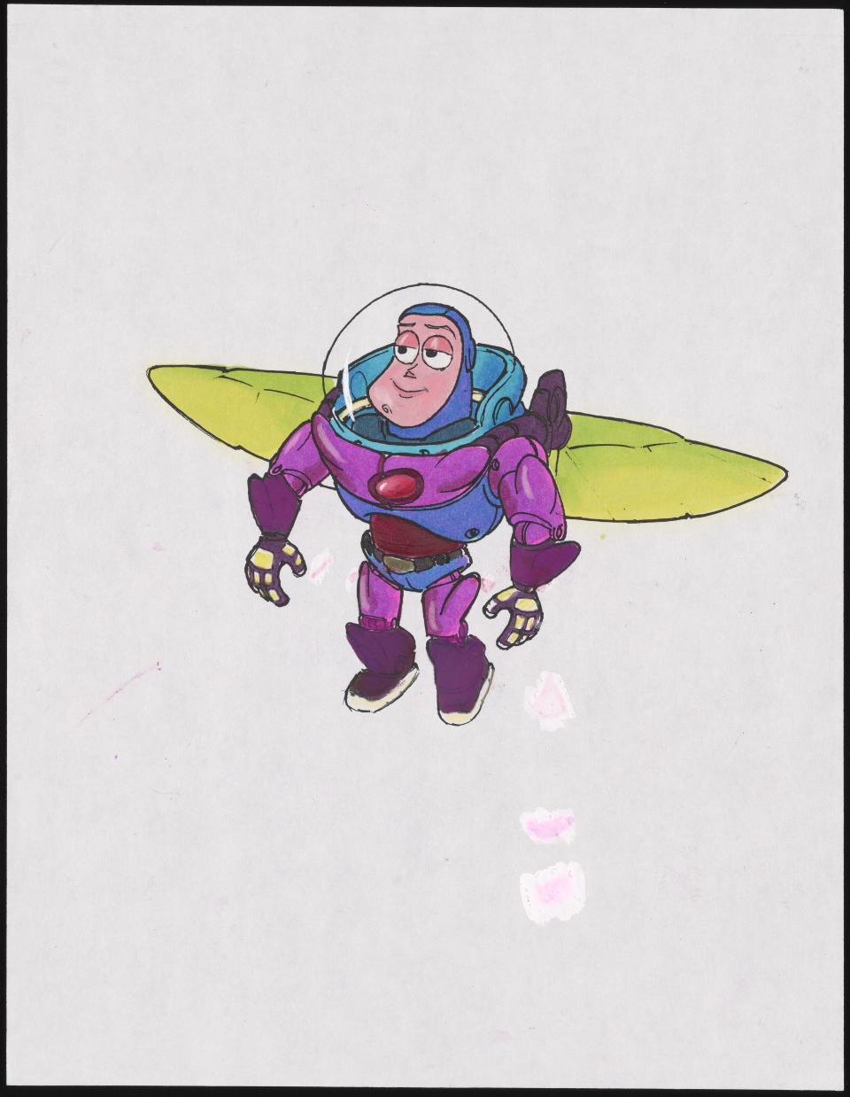 Disney has released unsseen sketches of Buzz Lightyear to mark the launch (Pixar/Disney/PA)