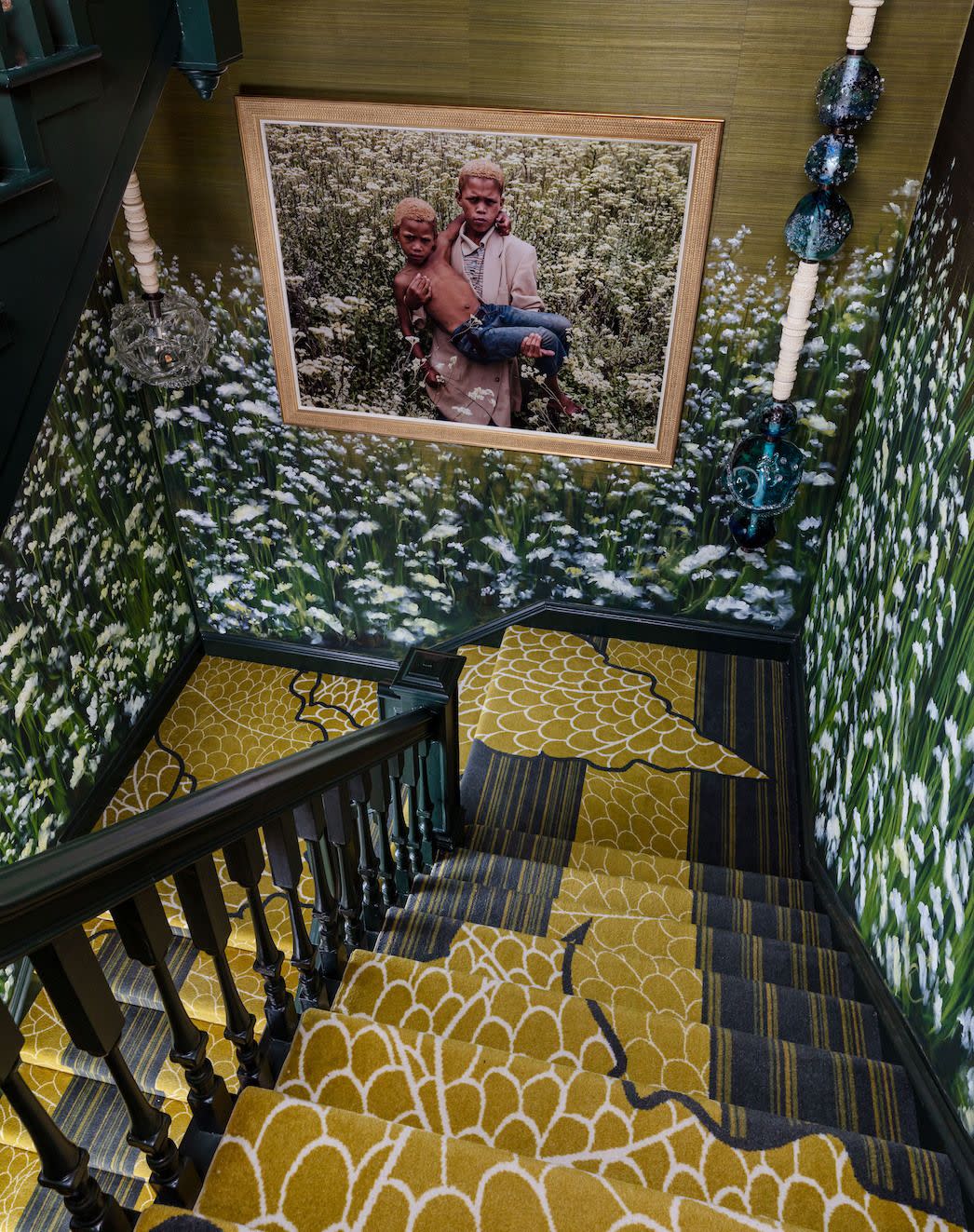 stairway of the kips bay show house designed by halden interiors, shot by nickolas sargent