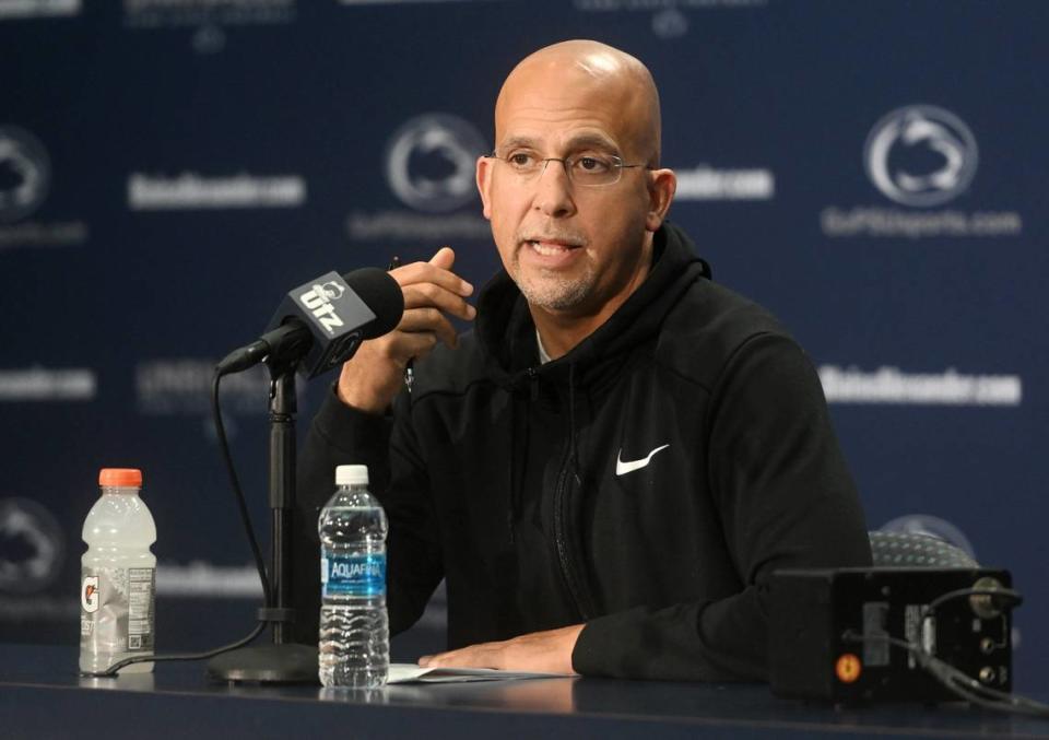 Penn State football coach James Franklin answers a question during his press conference on Monday, Nov. 6, 2023. Abby Drey/adrey@centredaily.com