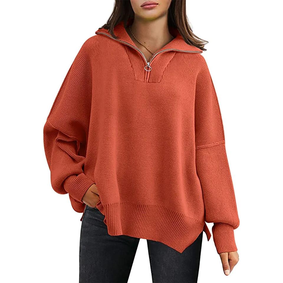 Efan Quarter-Zip Collared Sweater