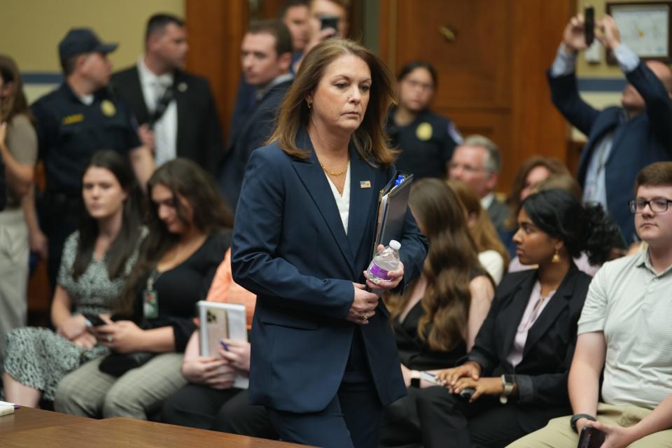 Kimberly Cheatle, director of the Secret Service, arrives to testify in front of the House Committee on Oversight and Accountability on July 22, 2024, in Washington.