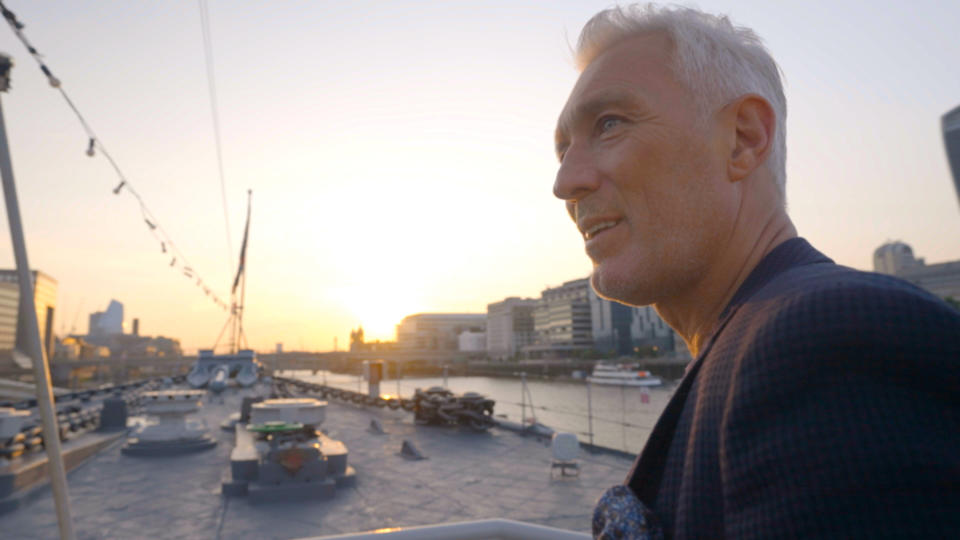 Programme Name: Rock Till We Drop - TX: n/a - Episode: n/a (No. n/a) - Picture Shows: on HMS Belfast, London. Martin Kemp - (C) RDF Television - Photographer: screen grab