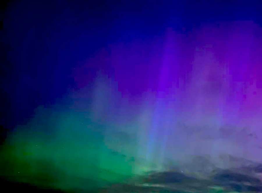 The northern lights in Newaygo on May 11, 2024. (Courtesy Destiny Vannorden)