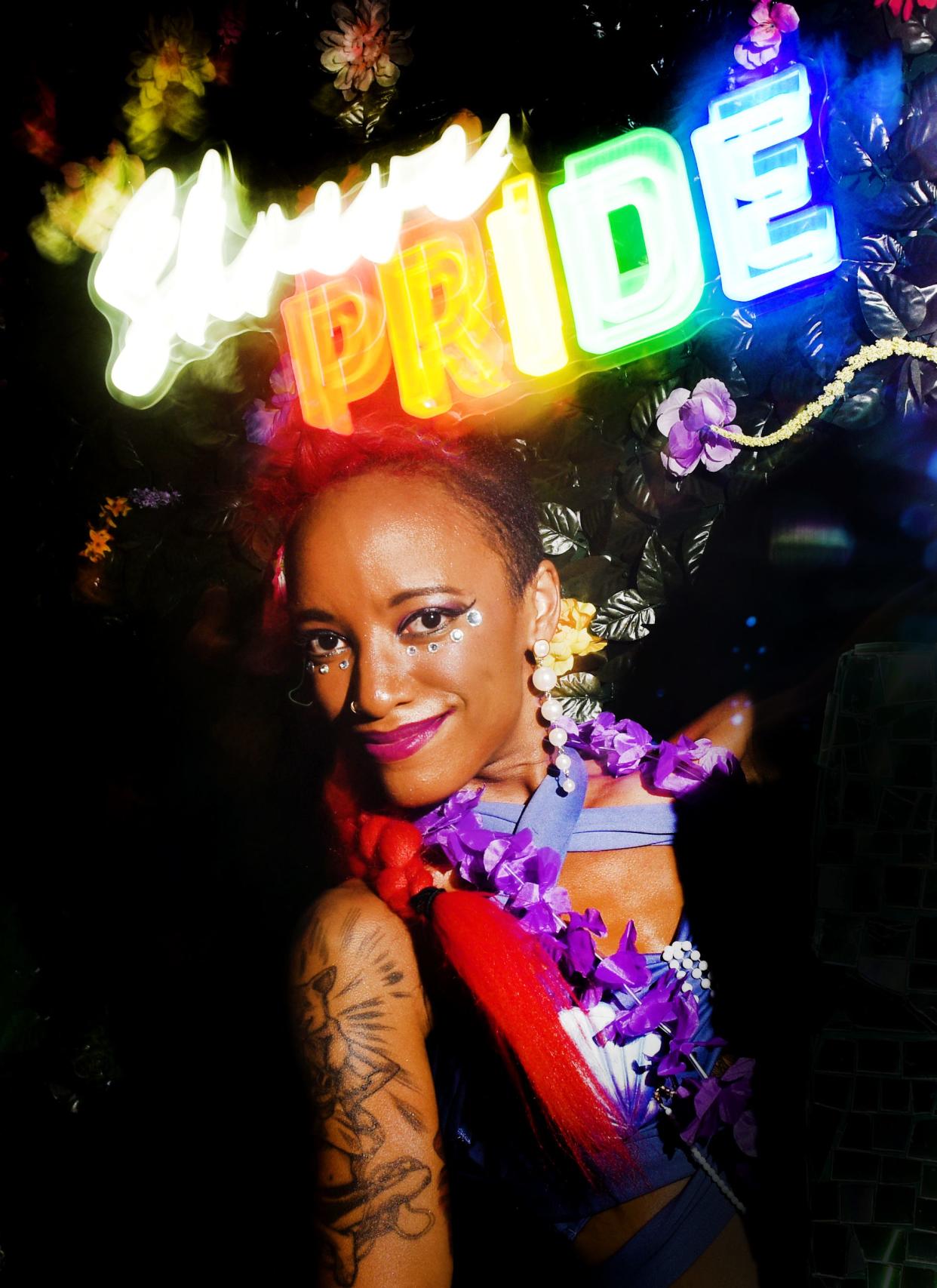 Hillary Frazier poses for a photo during the Shreveport Q-Prom Saturday evening June 24, 2023, at Artspace in downtown Shreveport. 