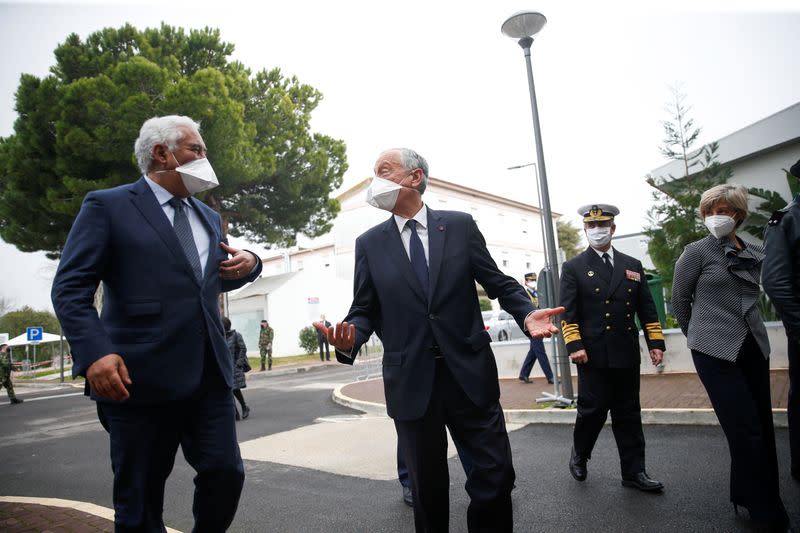 Portuguese PM Costa visits Armed Forces Hospital in Lisbon