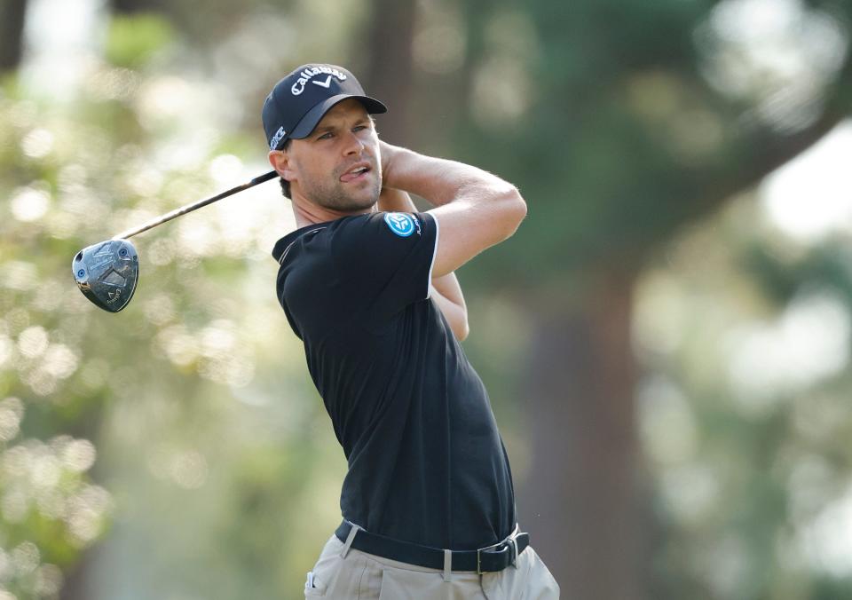 PINEHURST, NORTH CAROLINA - JUNE 14: Thomas Detry of Belgium plays his shot from the 11th teeduring the second round of the 124th U.S. Open at Pinehurst Resort on June 14, 2024 in Pinehurst, North Carolina. (Photo by Alex Slitz/Getty Images)