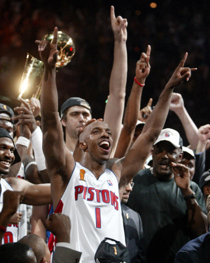 Chauncey Billups was the 2004 NBA Finals MVP. (AP)