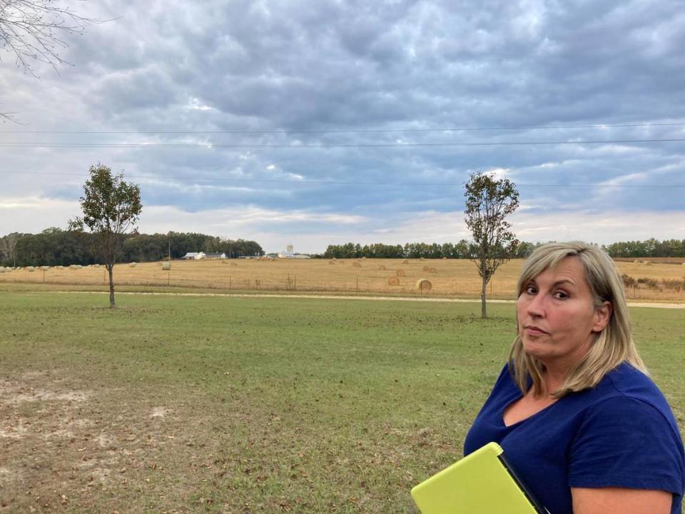 Darlington County, SC resident Kim Weatherford worries about how forever chemicals found in her well water affected the health of her son and husband. They drank the water for parts of a decade before federal officials installed filters on the well to reduce the threat. She lives in an area where farmers used sewer sludge as a fertilizer, but some of the sludge contained forever chemicals