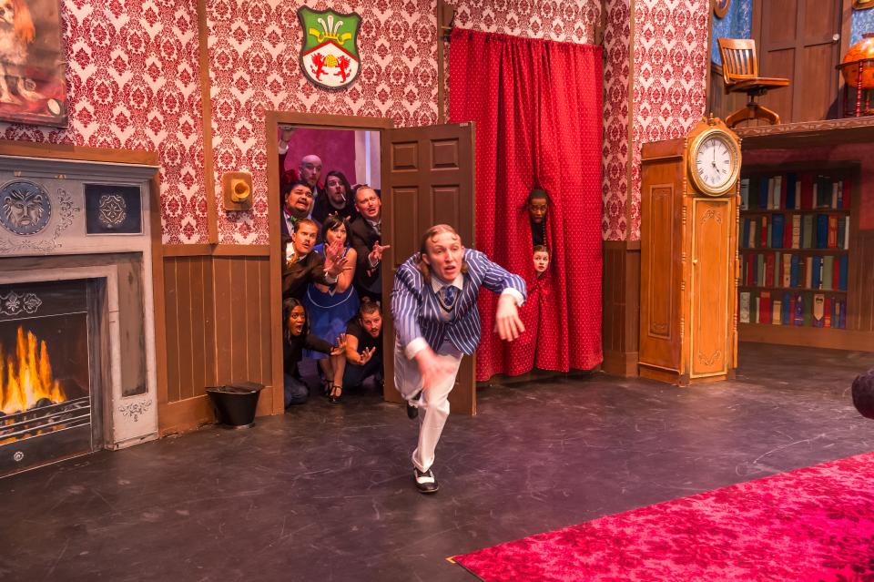 Vanessa Hill, Travis Tidmore, Camron Kelley, Brandon Graves, Heather Dillon, Brooks Boyett, Zeke Lewis, Harrison Stringer, Jeremy Hernandez, Jenny Morgan and Sawyer Landry are among the cast for Amarillo Little Theatre's production of "The Play That Goes Wrong."