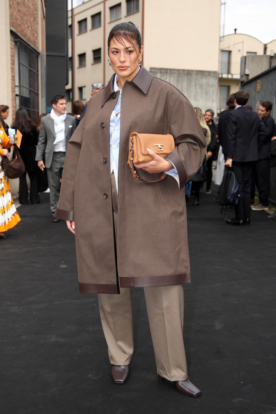 Ashley Graham at the Tod's fashion show during Milan Fashion Week on Sept. 20. (Photo by Daniele Venturelli/WireImage)