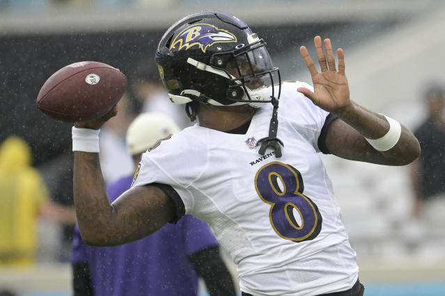 Jacksonville Jaguars running back JaMycal Hasty (22) runs after catching a  screen pass during the second half of an NFL football game against the  Baltimore Ravens, Sunday, Nov. 27, 2022, in Jacksonville