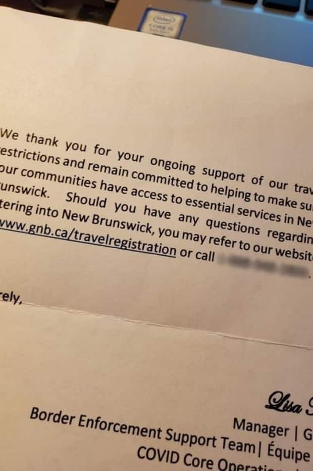 A clerical error in this travel registration information letter sent out to residents of Listuguj and Pointe-à-la-Croix directed callers to a phone-sex hotline.