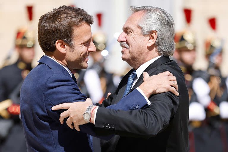 Emmanuel Macron recibió a Alberto Fernández