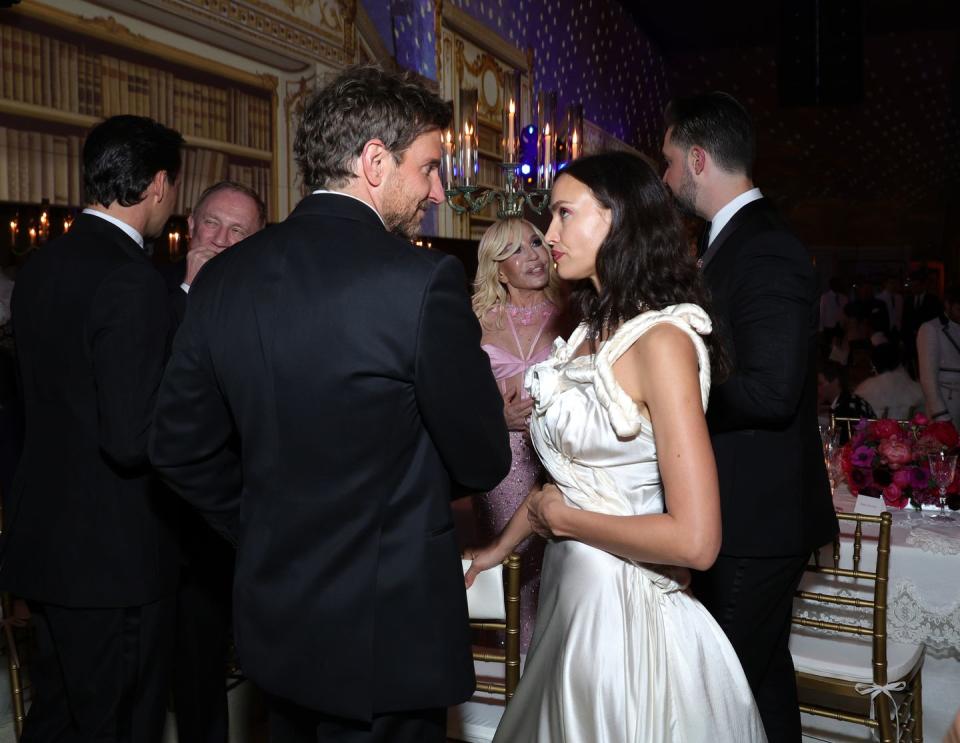 new york, new york may 01 l r bradley cooper and irina shayk attend the 2023 met gala celebrating karl lagerfeld a line of beauty at the metropolitan museum of art on may 01, 2023 in new york city photo by kevin mazurmg23getty images for the met museumvogue